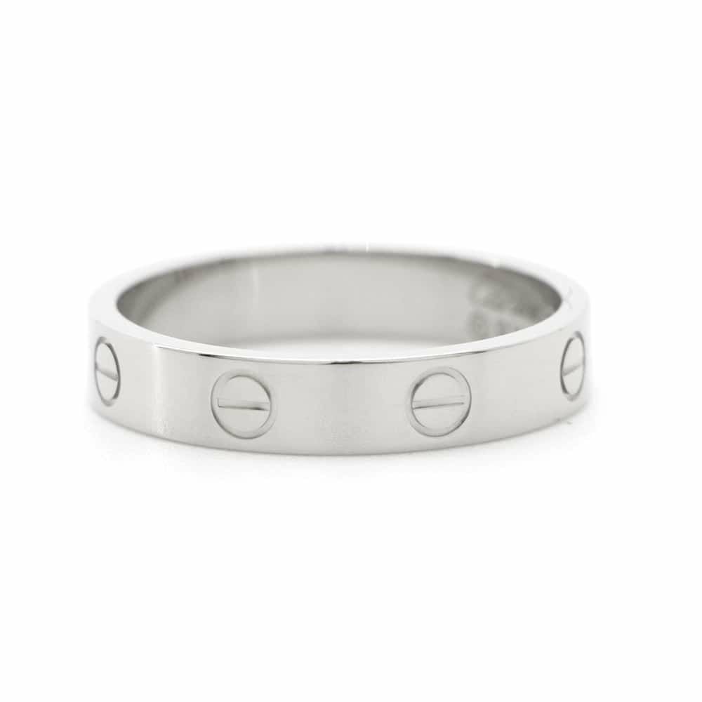 カルティエ リング ミニ ラブリング K18WGホワイトゴールド リングサイズ57 B4049657 Cartier ジュエリー