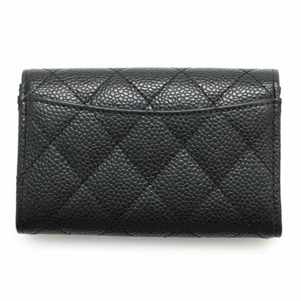 シャネル カードケース マトラッセ クラシックカードケース ココマーク キャビアスキン AP0214 CHANEL 名刺入れ 黒