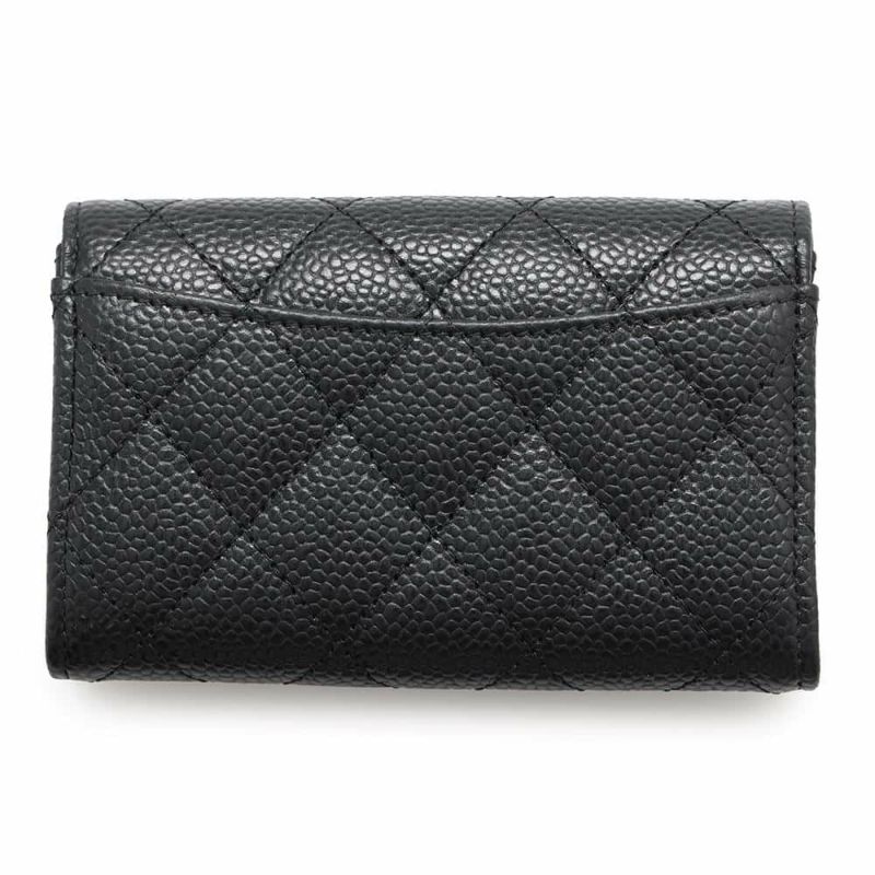 シャネル カードケース マトラッセ クラシックカードケース ココマーク キャビアスキン AP0214 CHANEL 名刺入れ 黒