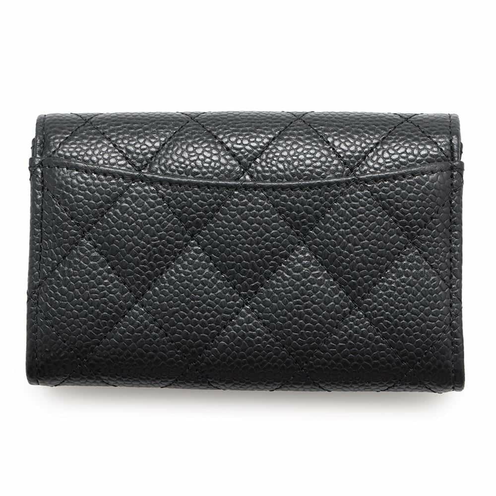 シャネル カードケース マトラッセ クラシックカードケース ココマーク キャビアスキン AP0214 CHANEL 名刺入れ 黒