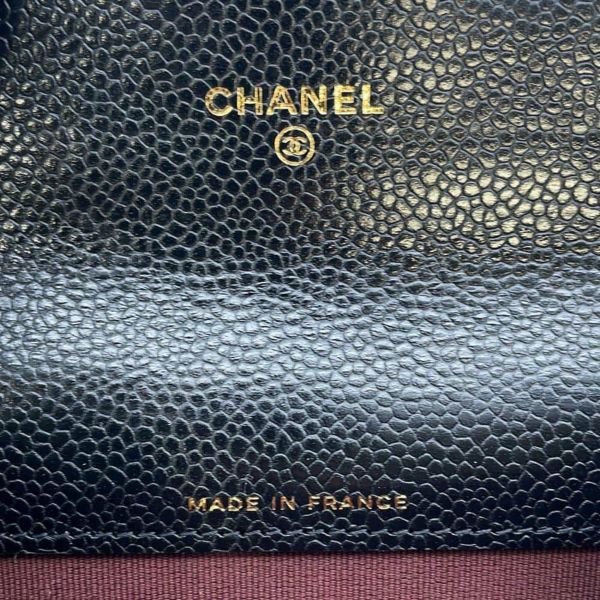 シャネル カードケース マトラッセ クラシックカードケース ココマーク キャビアスキン AP0214 CHANEL 名刺入れ 黒