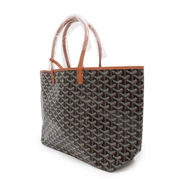 ゴヤール トートバッグ サンルイPM PVC/レザー STLOUIPMLTY01CL03P GOYARD ポーチ付き 黒