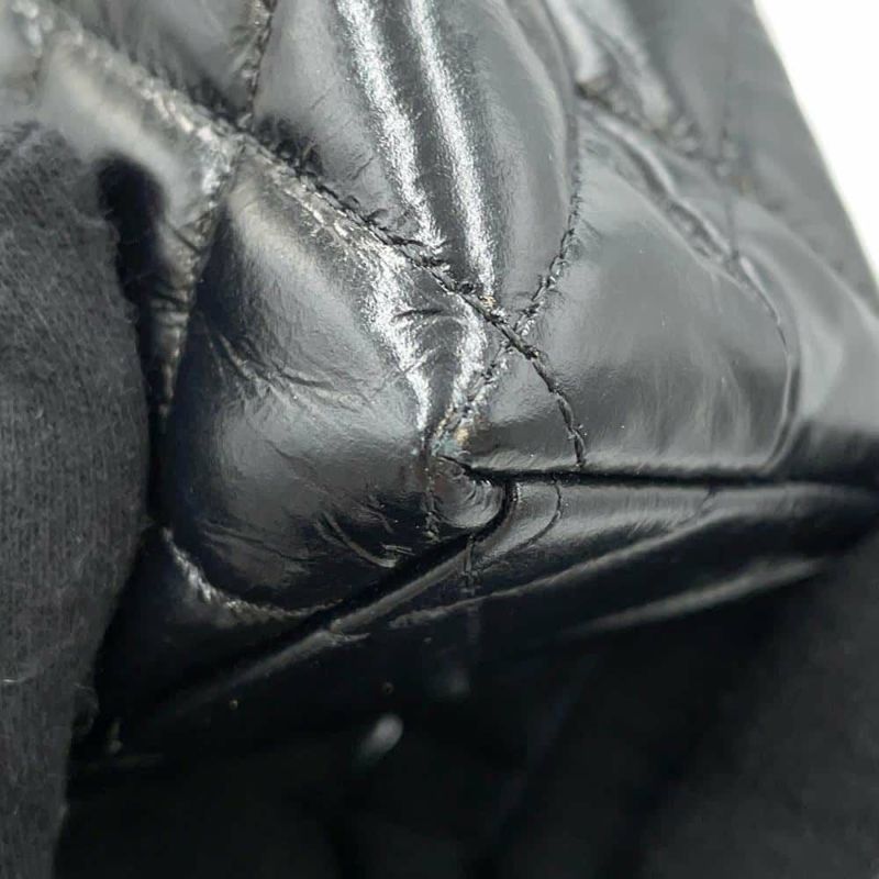 シャネル ハンドバッグ マトラッセ ココマーク ミニショッピングバッグ シャイニーカーフレザー AS4416 2wayチェーンショルダー 黒