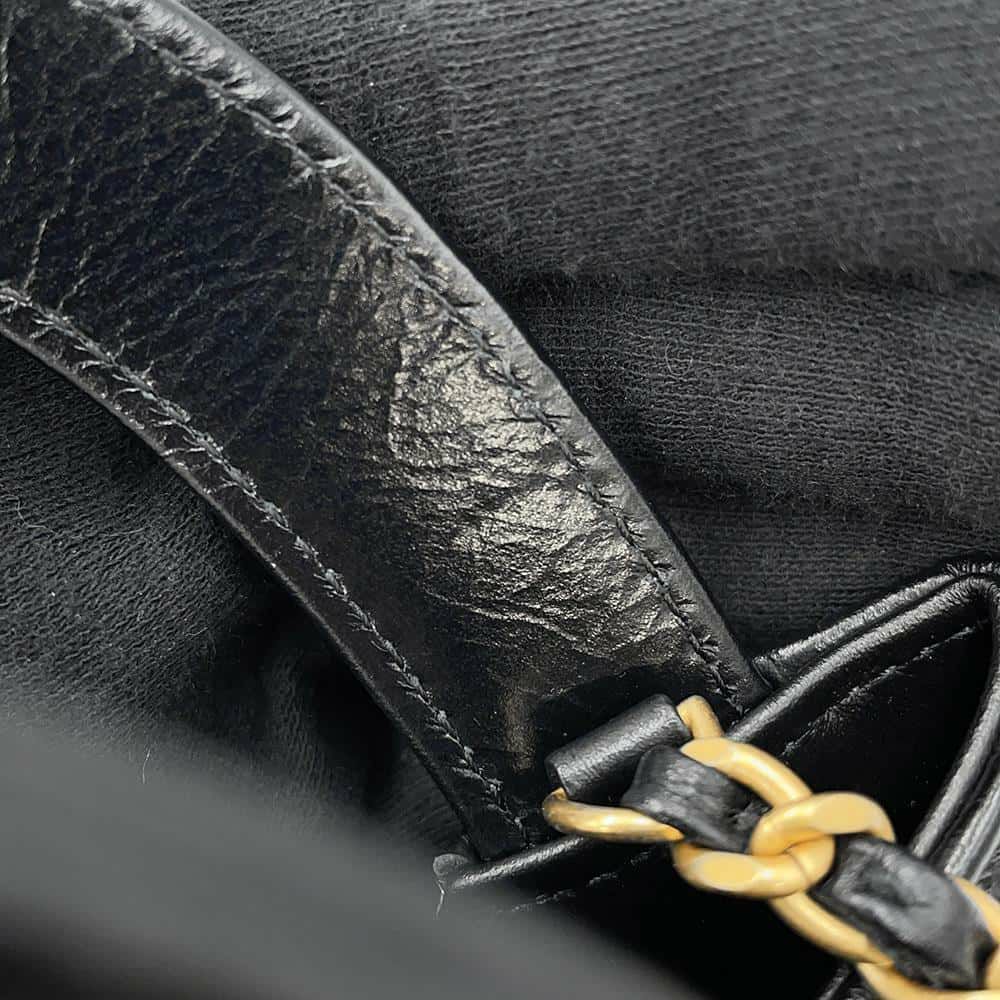 シャネル ハンドバッグ マトラッセ ココマーク ミニショッピングバッグ シャイニーカーフレザー AS4416 2wayチェーンショルダー 黒