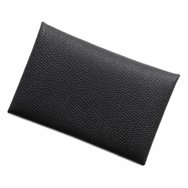 エルメス カードケース カルヴィ ブラック エプソン W刻印 HERMES 名刺入れ 黒