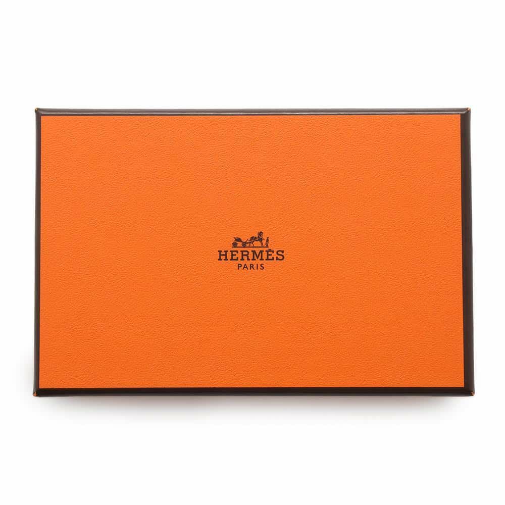 エルメス カードケース カルヴィ ブラック エプソン W刻印 HERMES 名刺入れ 黒