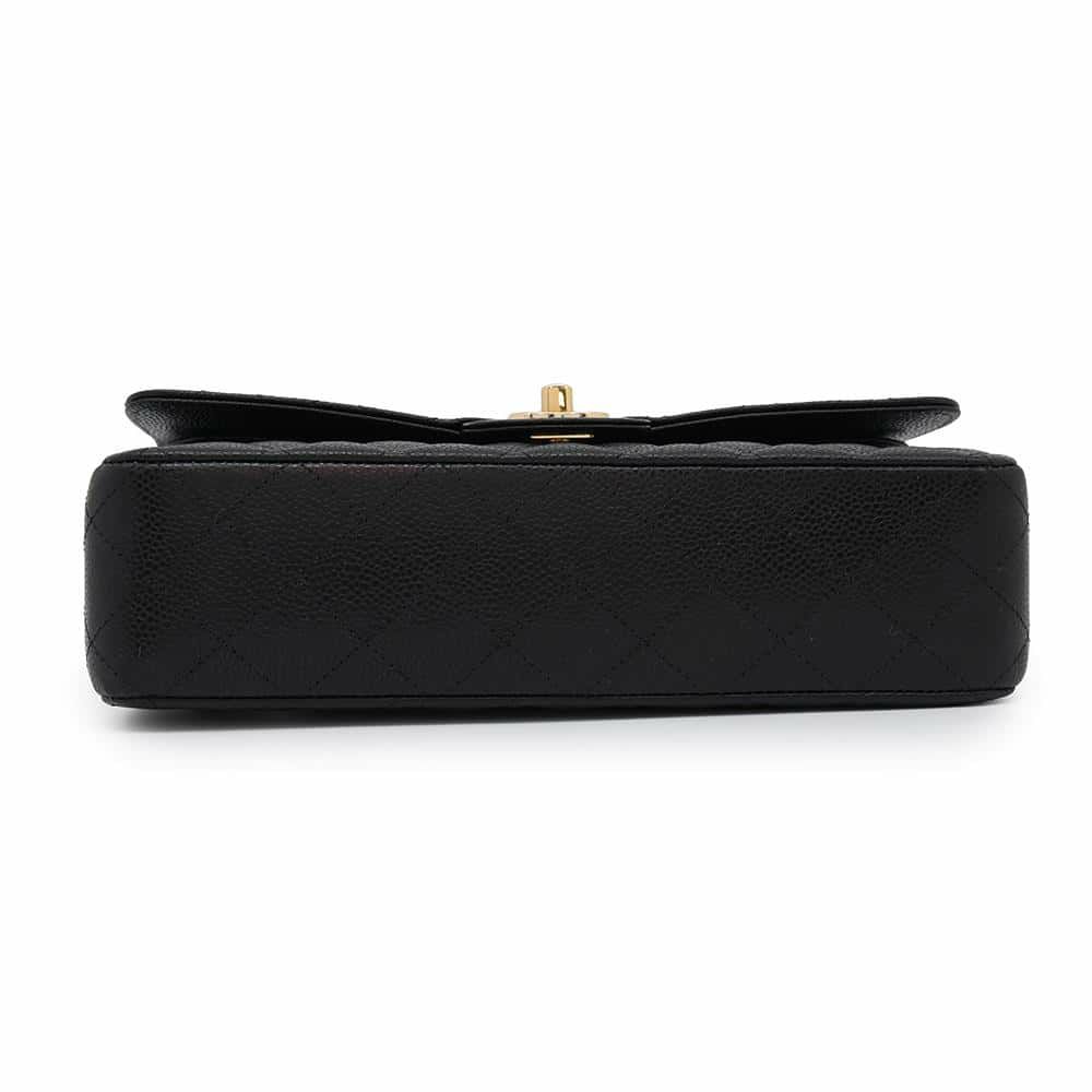 シャネル チェーンショルダーバッグ マトラッセ25 ココマーク キャビアスキン ダブルチェーン A01112 CHANEL 黒