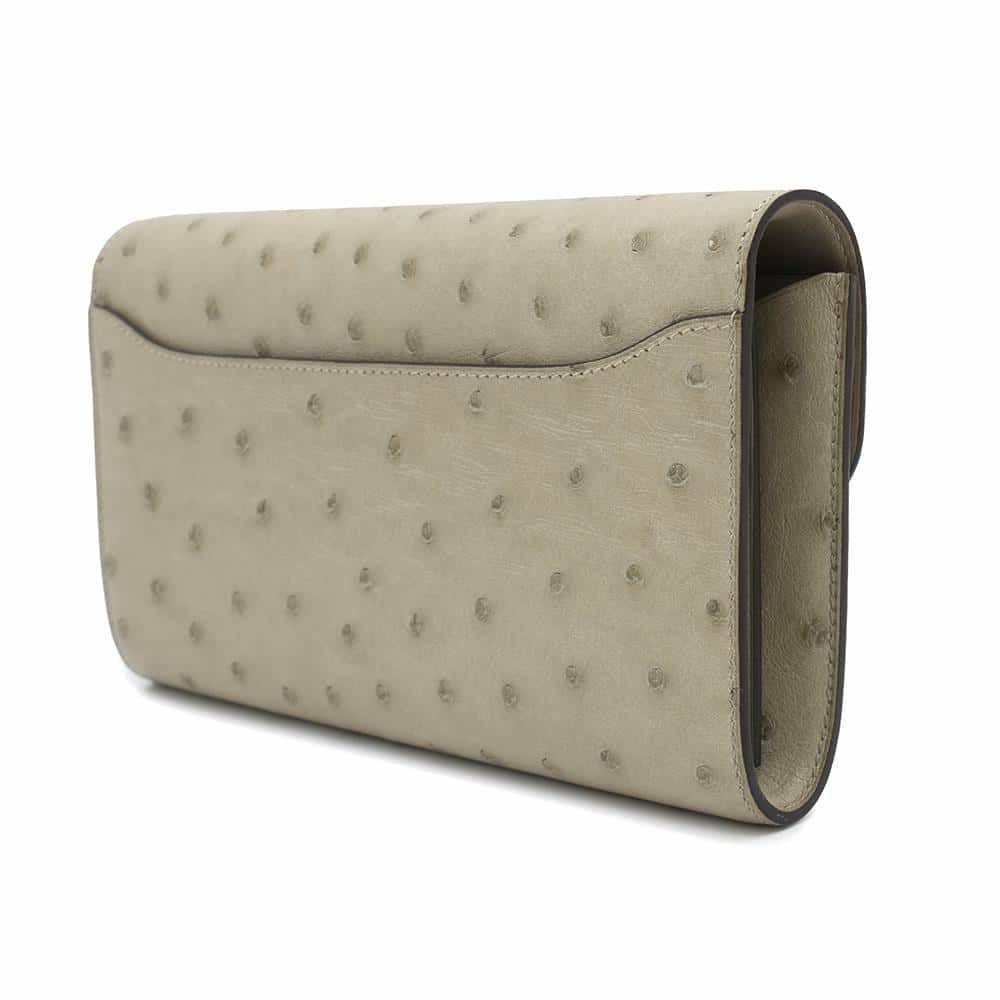 エルメス 長財布 コンスタンス トゥーゴー ロング セージ/ゴールド金具 オーストリッチ U刻印 財布