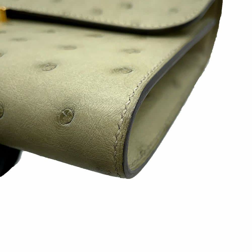 エルメス 長財布 コンスタンス トゥーゴー ロング セージ/ゴールド金具 オーストリッチ U刻印 財布