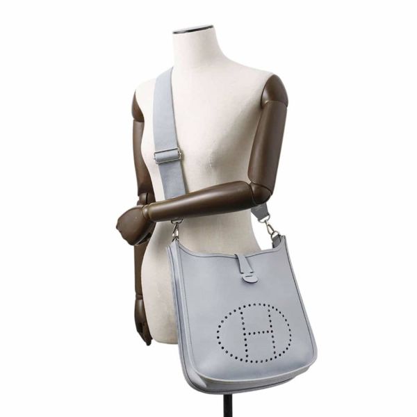 エルメス ショルダーバッグ エブリン3 PM ブルーラン/シルバー金具 エプソン □P刻印 ブルーリン