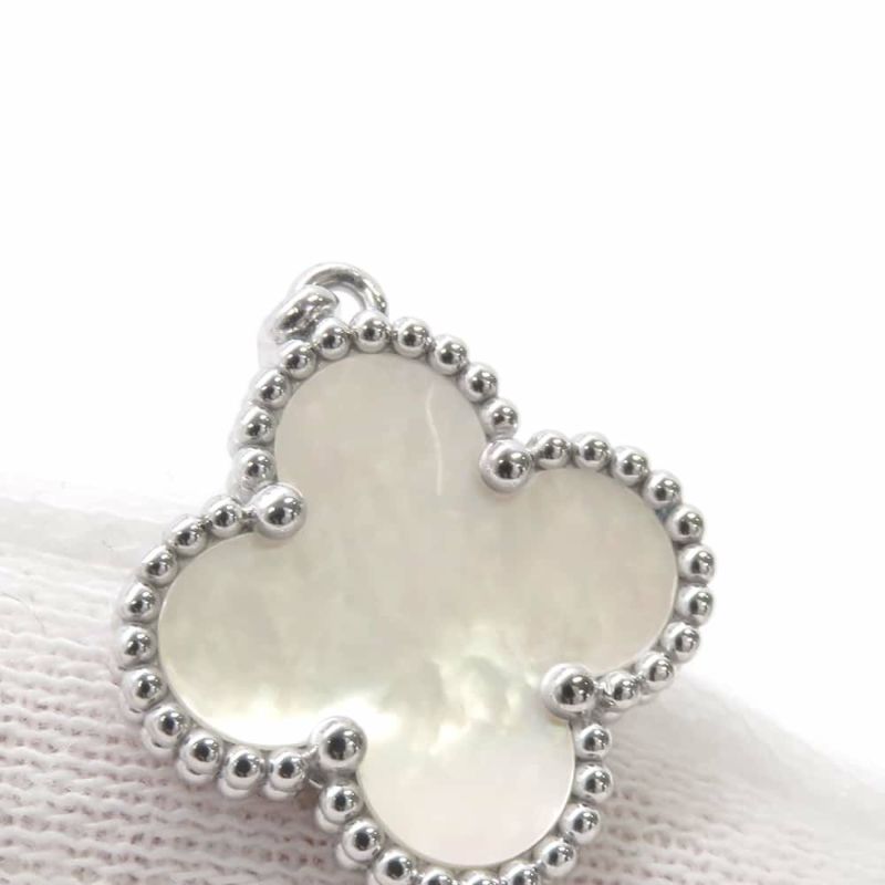 ヴァンクリーフ＆アーペル ブレスレット ヴィンテージ アルハンブラ 5モチーフ マザーオブパール K18WGホワイトゴールド VCARF48400