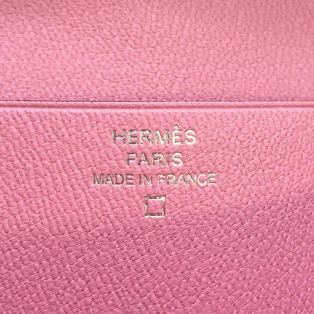 エルメス 長財布 ベアンスフレ ローズバブルガム/シルバー金具 アリゲーターマット D刻印