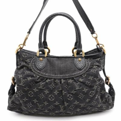 ルイヴィトン ハンドバッグ モノグラム・デニム ネオ・カヴィMM M95351 LOUIS VUITTON 2way 黒 ブラック 安心保証