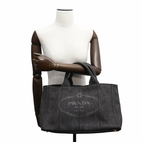 プラダ トートバッグ カナパ CANAPA ミディアム デニム 1BG642 PRADA BAG ハンド ショルダーバッグ