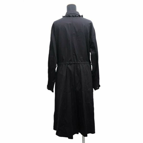 エルメス ワンピース フリル襟 ジップアップ ドレス コットン レディースサイズ40 HERMES 黒