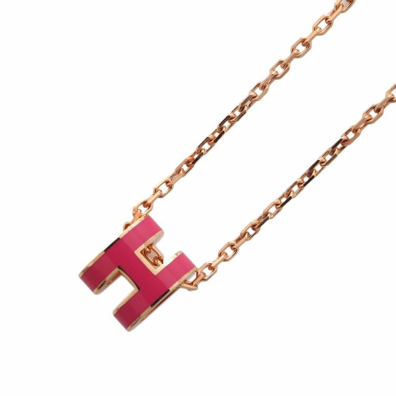 エルメス ネックレス ミニ・ポップアッシュ ローズ エクストリーム/ピンクゴールド金具 HERMES アクセサリー