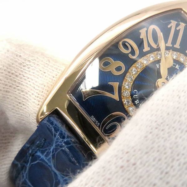 フランクミュラー トノウ カーベックス レリーフ ダイヤ 1752QZRELCD1R 5N FRANCK MULLER 腕時計 ブルー文字盤