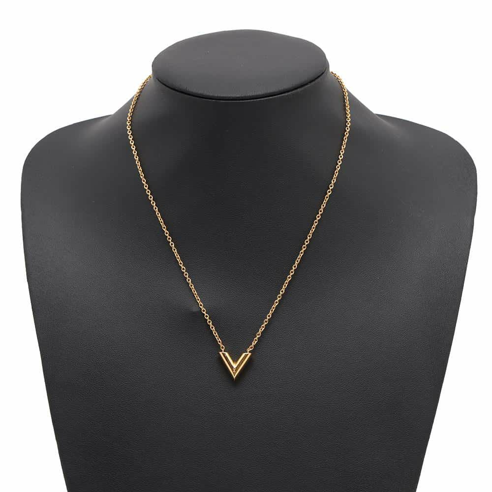 ルイヴィトン ネックレス エセンシャルV M61083 LOUIS VUITTON アクセサリー LVロゴ