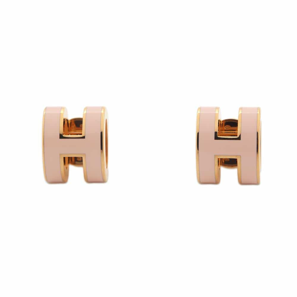 エルメス ピアス ミニ・ポップアッシュ ローズドラジェ/ゴールド金具 HERMES アクセサリー