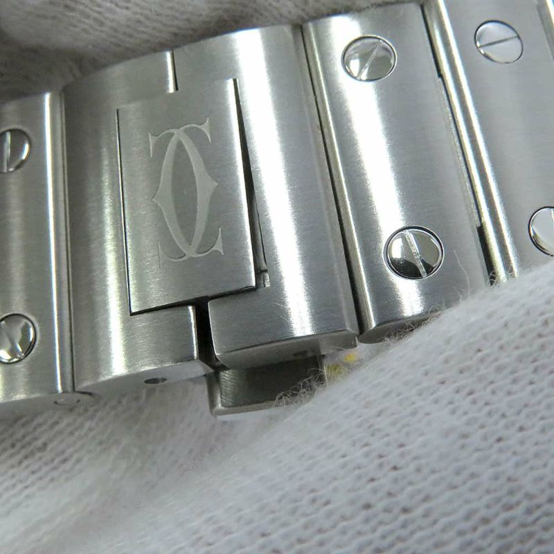 カルティエ サントス ドゥ カルティエ MM WSSA0029 Cartier 腕時計 シルバー文字盤