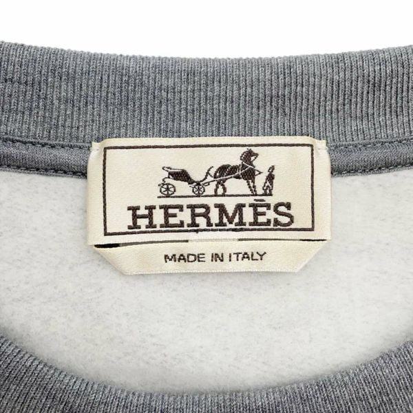 エルメス トレーナー メタルリー オ・カレ レザーパッチ Metallerie au Carre メンズサイズL HERMES トップス