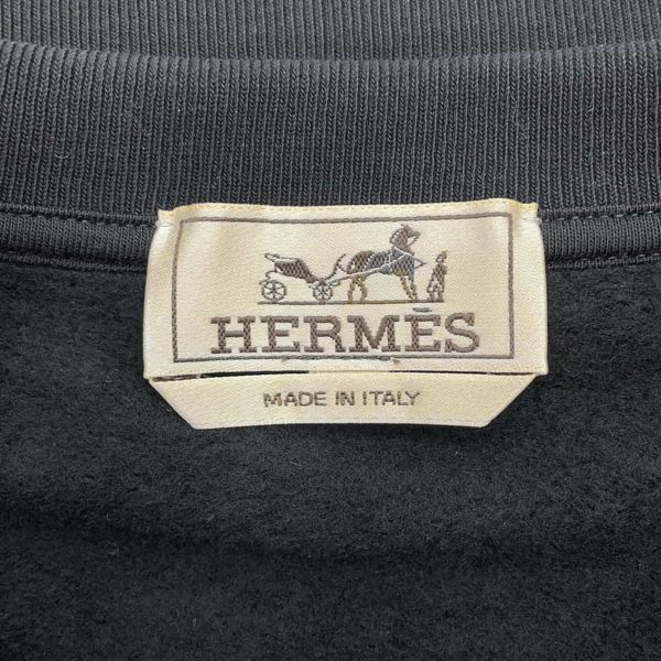 エルメス トレーナー メタルリー オ・カレ レザーパッチ Metallerie au Carre メンズサイズL HERMES トップス
