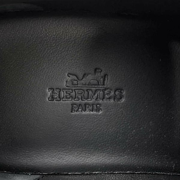 エルメス スニーカー ハッピー カーフレザー レディースサイズ38 HERMES 靴 黒