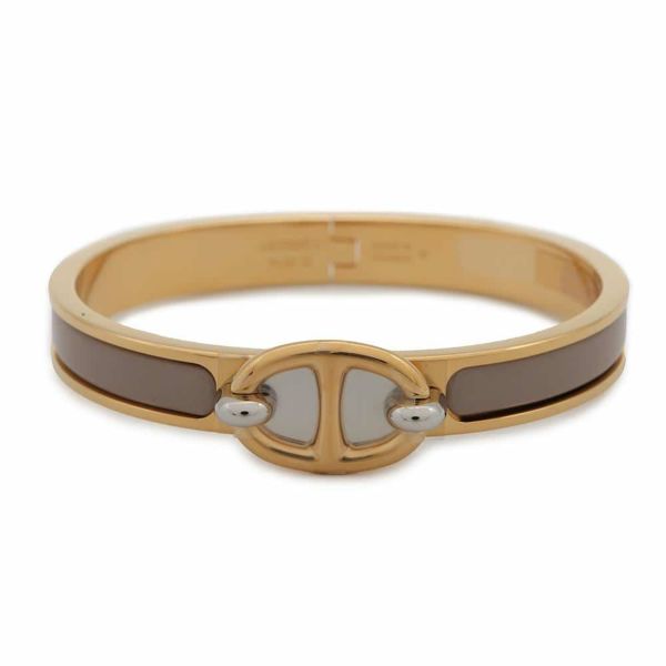 エルメス ブレスレット シェーヌダンクル ミニクリック PM マロングラッセ/ゴールド金具/シルバー金具 HERMES