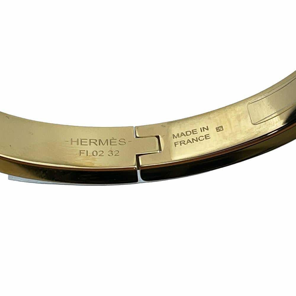 エルメス ブレスレット シェーヌダンクル ミニクリック PM マロングラッセ/ゴールド金具/シルバー金具 HERMES