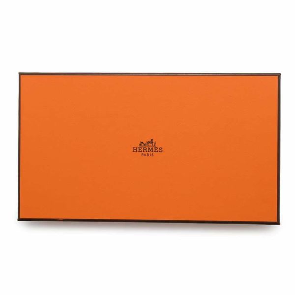 エルメス 長財布 アザップロング シルクイン ブラック/シルバー金具 エプソン W刻印 財布 黒