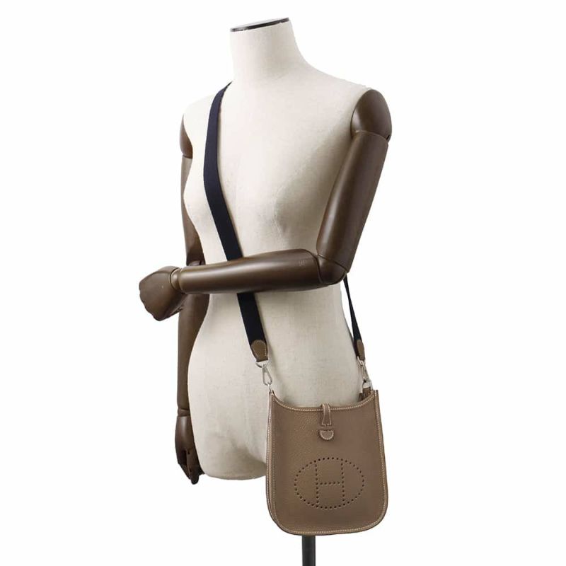 エルメス エブリンTPM アマゾン エトゥープ/ブルーインディゴ/シルバー金具 トリヨンクレマンス U刻印