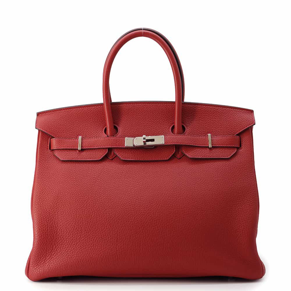 エルメス バーキン35 ルージュヴィフ/シルバー金具 トゴ □P刻印 HERMES Birkin ハンドバッグ