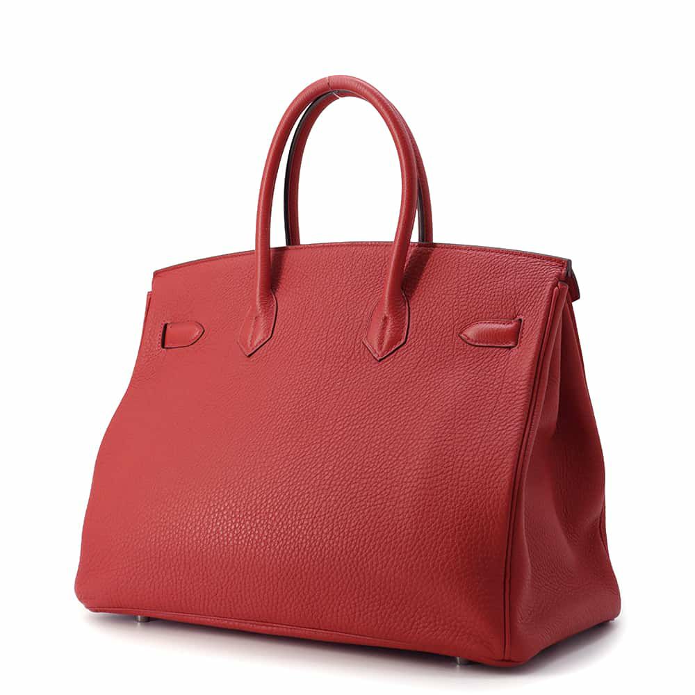 エルメス バーキン35 ルージュヴィフ/シルバー金具 トゴ □P刻印 HERMES Birkin ハンドバッグ