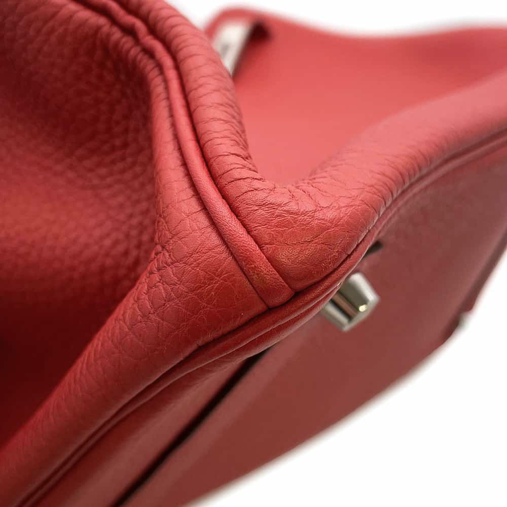 エルメス バーキン35 ルージュヴィフ/シルバー金具 トゴ □P刻印 HERMES Birkin ハンドバッグ