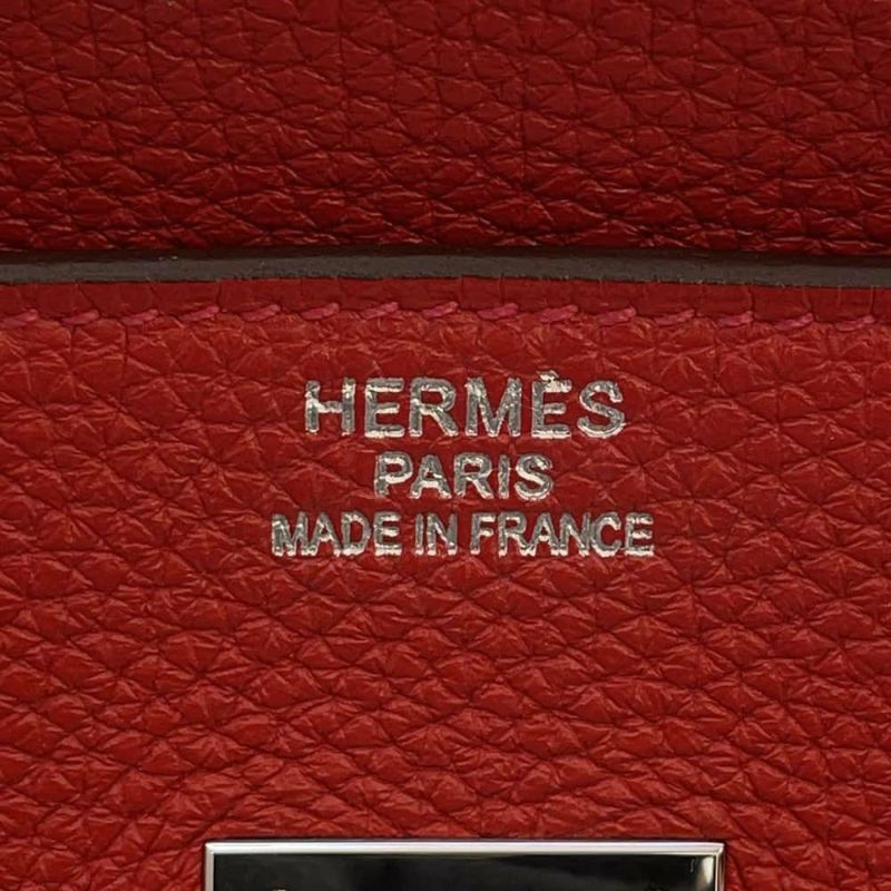 エルメス バーキン35 ルージュヴィフ/シルバー金具 トゴ □P刻印 HERMES Birkin ハンドバッグ
