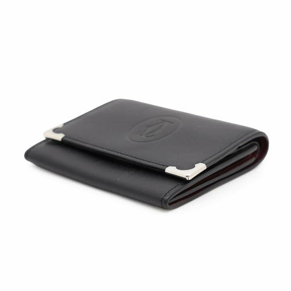 カルティエ コインケース マスト ドゥ カルティエ スクエア カーフレザー Cartier 財布 黒
