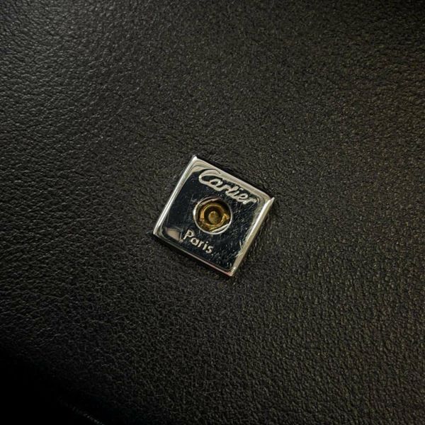 カルティエ コインケース マスト ドゥ カルティエ スクエア カーフレザー Cartier 財布 黒