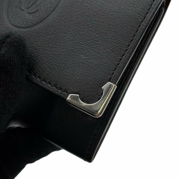 カルティエ コインケース マスト ドゥ カルティエ スクエア カーフレザー Cartier 財布 黒