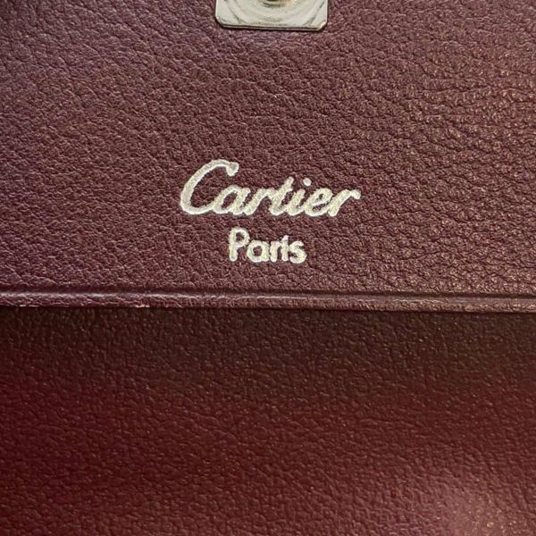 カルティエ コインケース マスト ドゥ カルティエ スクエア カーフレザー Cartier 財布 黒