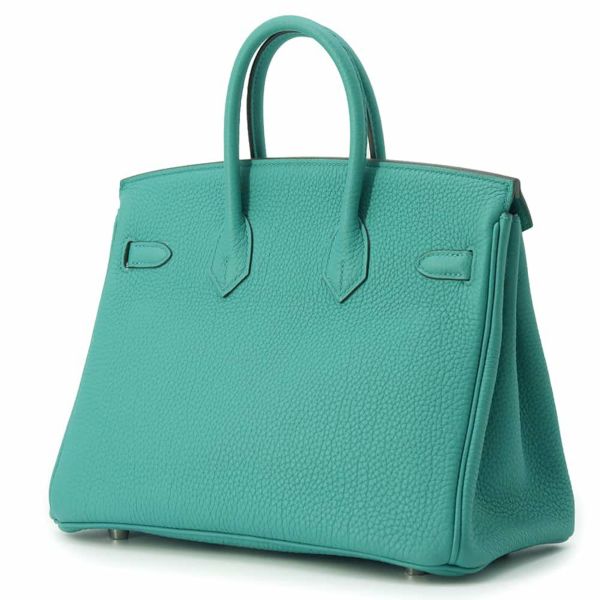 エルメス バーキン25 ヴェルソ ヴェールヴェロン/ブルーイズミール/シルバー金具 トゴ Z刻印 HERMES Birkin