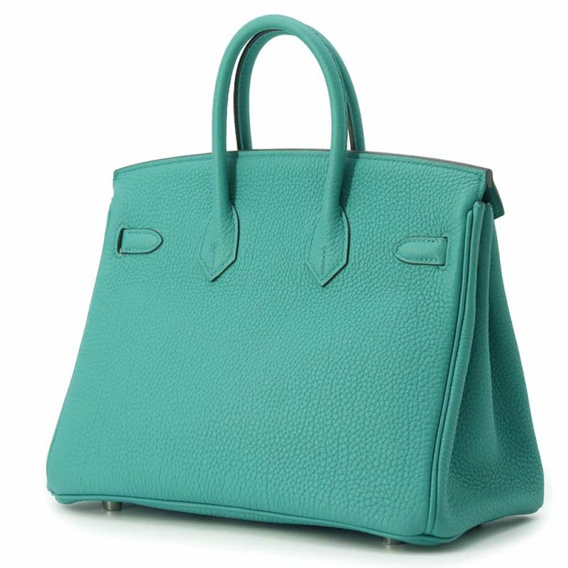 エルメス バーキン25 ヴェルソ ヴェールヴェロン/ブルーイズミール/シルバー金具 トゴ Z刻印 HERMES Birkin