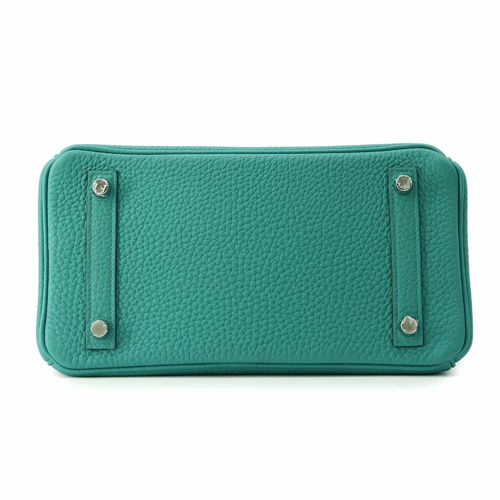 エルメス バーキン25 ヴェルソ ヴェールヴェロン/ブルーイズミール/シルバー金具 トゴ Z刻印 HERMES Birkin