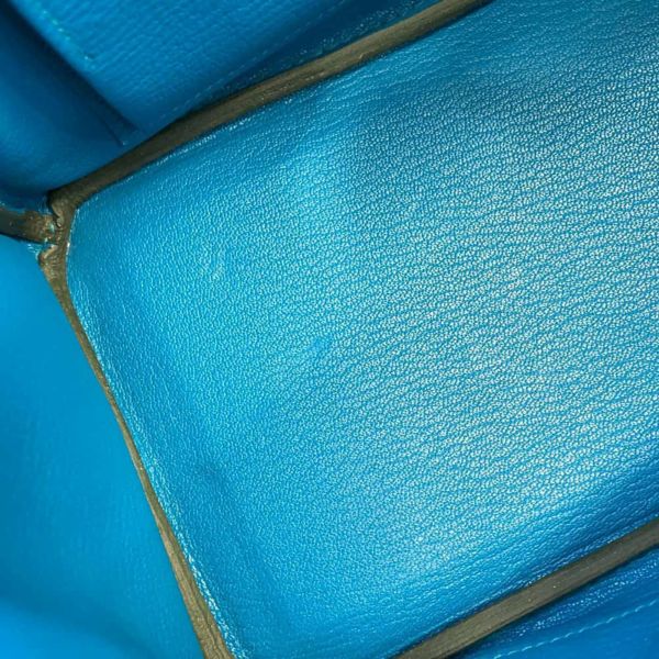 エルメス バーキン25 ヴェルソ ヴェールヴェロン/ブルーイズミール/シルバー金具 トゴ Z刻印 HERMES Birkin