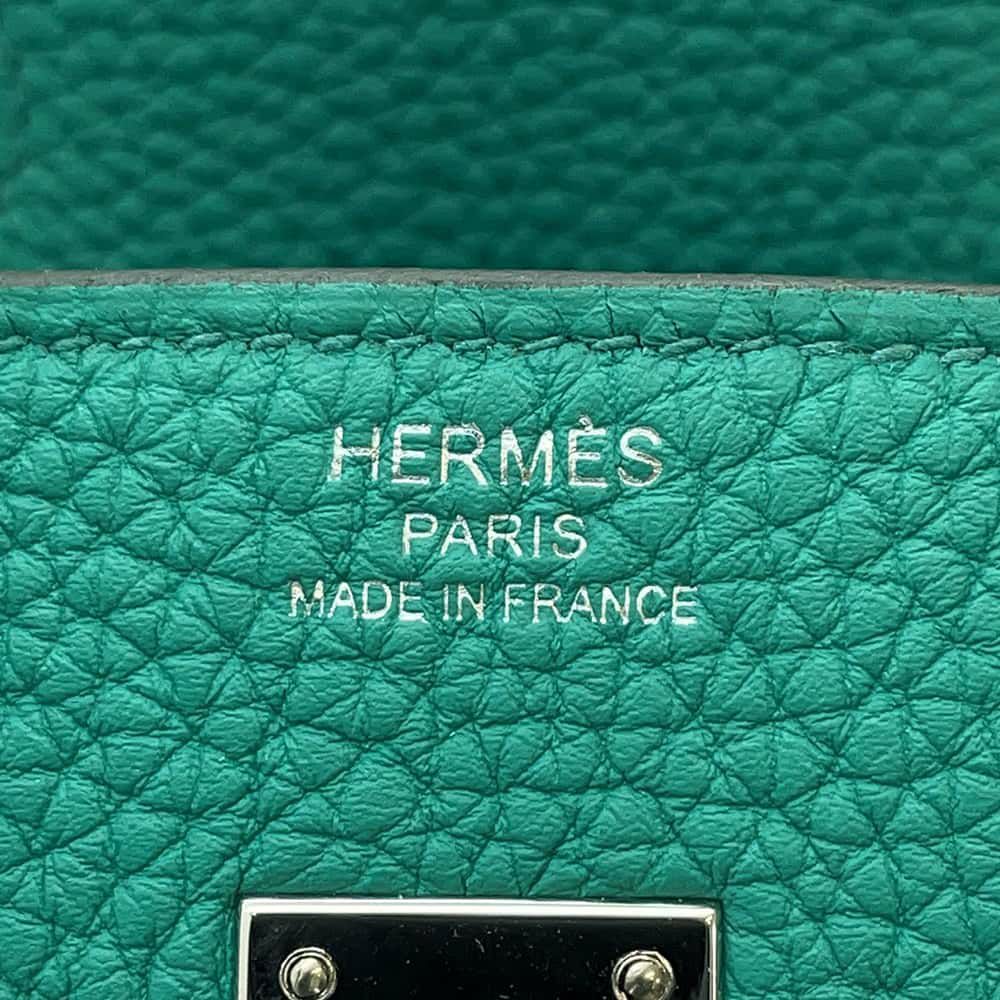 エルメス バーキン25 ヴェルソ ヴェールヴェロン/ブルーイズミール/シルバー金具 トゴ Z刻印 HERMES Birkin