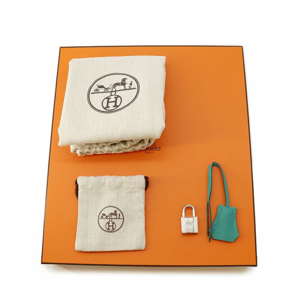 エルメス バーキン25 ヴェルソ ヴェールヴェロン/ブルーイズミール/シルバー金具 トゴ Z刻印 HERMES Birkin