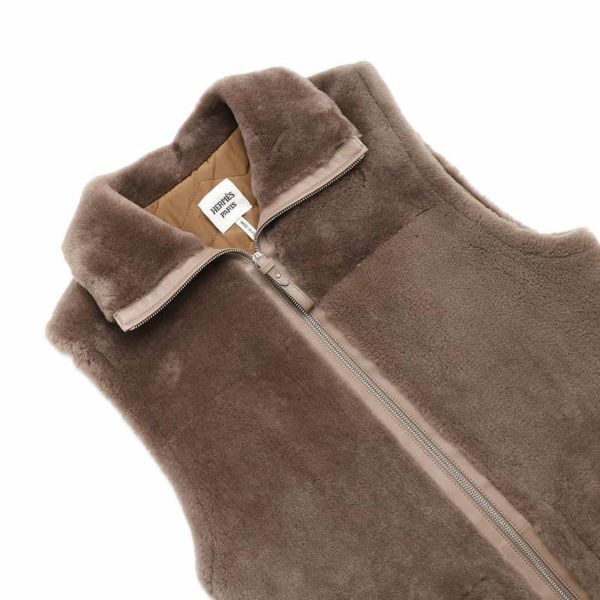 エルメス ロングベスト ファー レディースサイズ38 HERMES アパレル ジレ