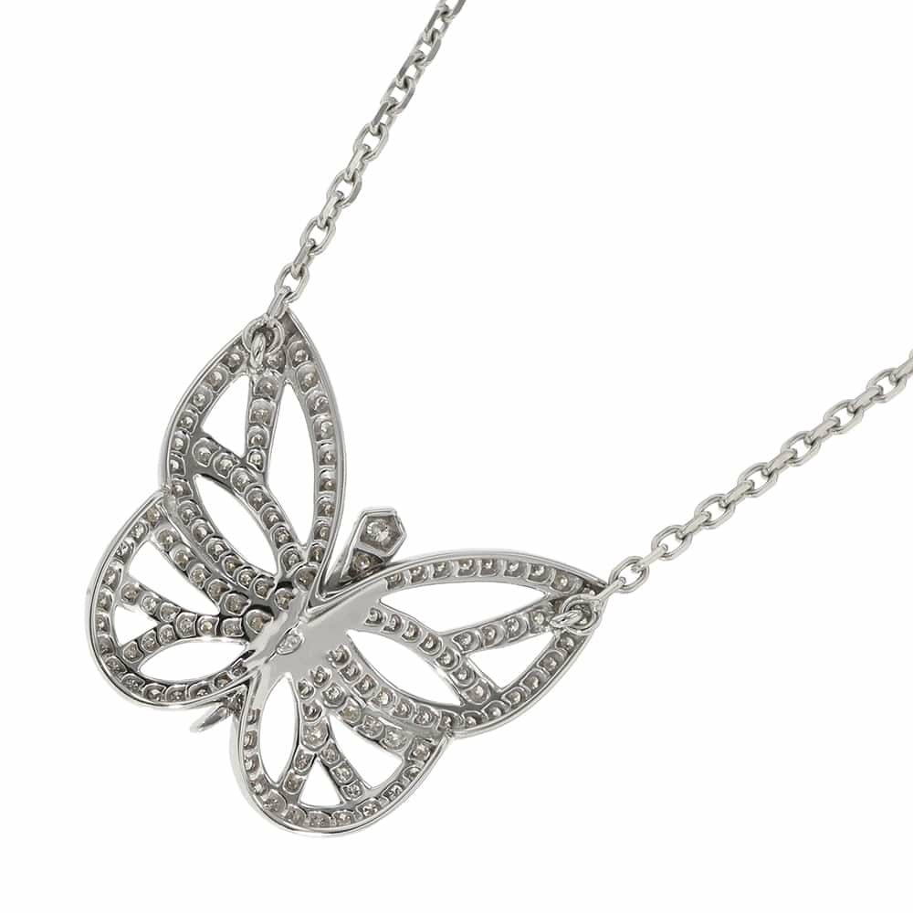 ヴァンクリーフ&アーペル ネックレス パピヨン ネックレス ダイヤモンド K18WGホワイトゴールド ペンダント ジュエリー