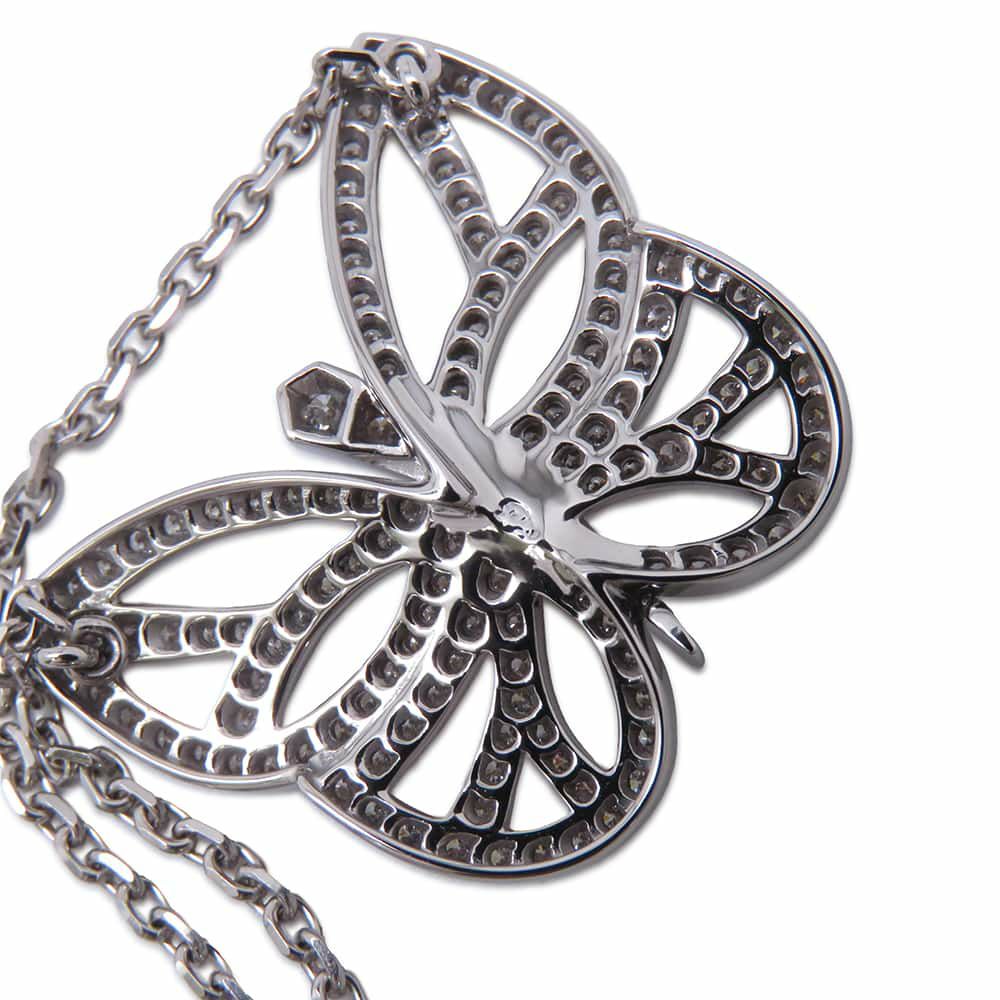 ヴァンクリーフ&アーペル ネックレス パピヨン ネックレス ダイヤモンド K18WGホワイトゴールド ペンダント ジュエリー