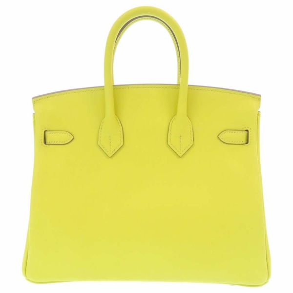 エルメス バーキン25 ライム/シルバー金具 スイフト U刻印 HERMES Birkin ハンドバッグ