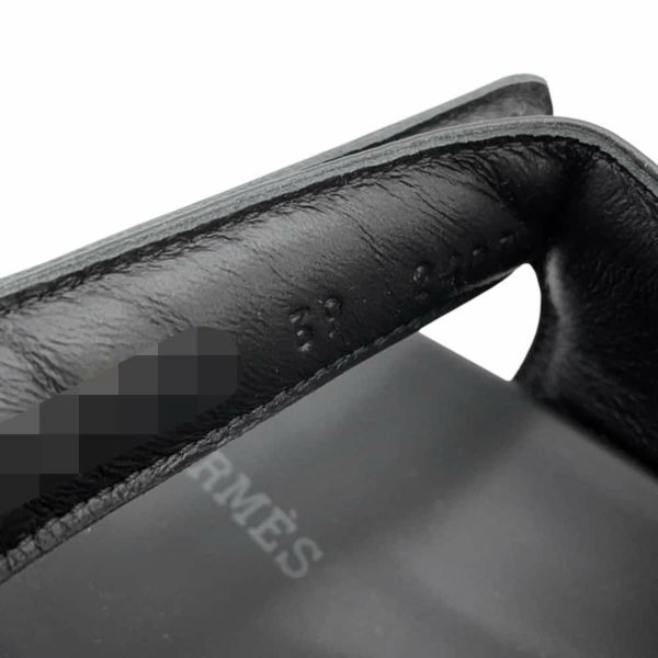 エルメス サンダル ジュニア レザー レディースサイズ39 HERMES 靴 黒